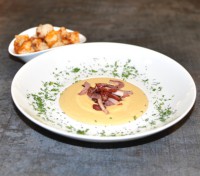 Крем-суп гороховый с копченостями 