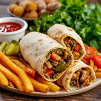 Шаурма с курицей на гриле 