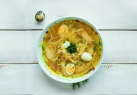 Суп лапша с перепелочкой