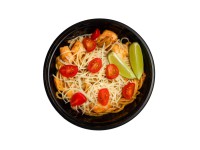 Спагетти с курицей том ям