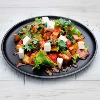 Салат с хрустящими баклажанами