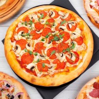 Пицца Пепперони с грибами 30см
