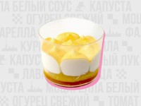 Пирожное в креманке Манго-маракуйя