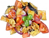 Салат с хрустящими баклажанами