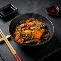 Рисовый Wok с говядиной в Ким Чи соусе