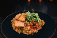 Тяхан с лососем