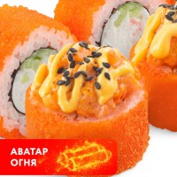 Ролл Лосось спайси с манго соусом