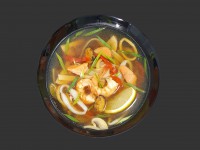 Суп острый с морепродуктами